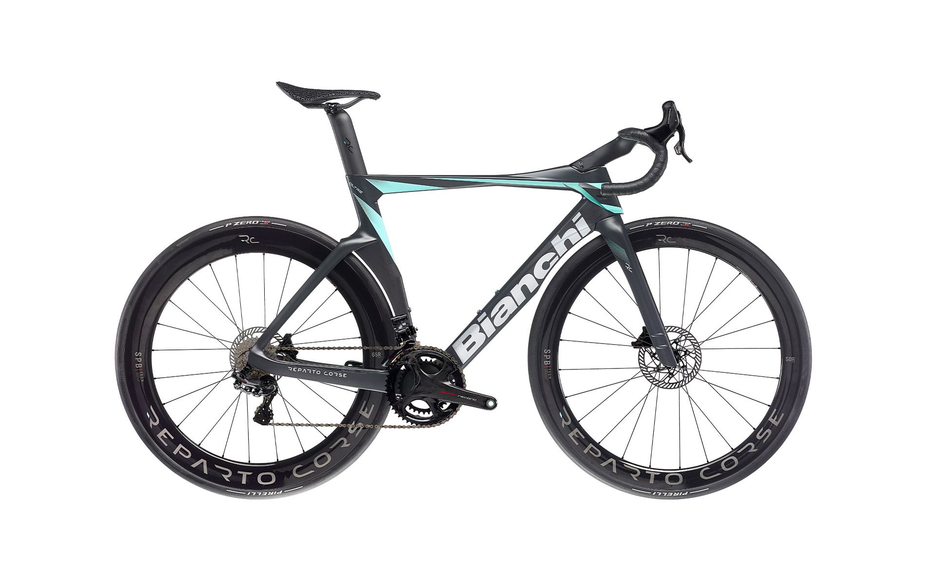 Bianchi Oltre RC Super Record Wireless - Graphite Carbon/Matte Silver